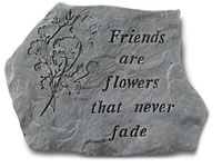 Shop Garden Stone - Friends are flowers that never fade - 6 LBS - 15.5 x 11.5