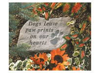 Shop Garden Stone - Dogs leave paw prints on our hearts - 5 LBS - 14.5 X 9.5