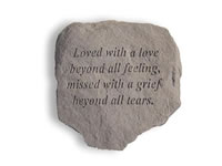 Shop Garden Stone - Loved with a love beyond all... - 6 LBS - 11 x 10
