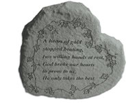 Shop Garden Stone - A heart of gold stopped beating... - 4 LBS - 8.5 X 7