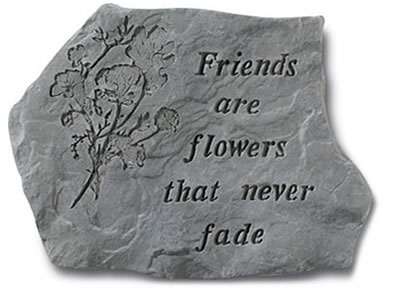 Garden Stone - Friends are flowers that never fade - 6 LBS - 15.5 x 11.5 - Garden Stones - Gifts | ToGoGarden