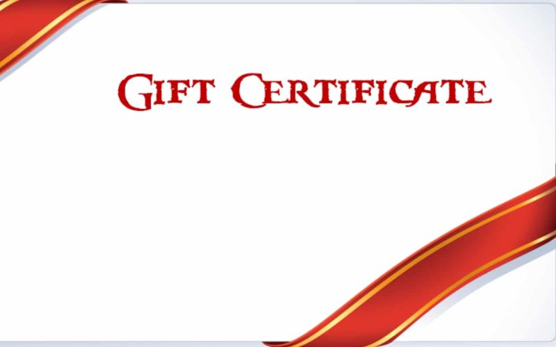 Gift Certificates Photo 1