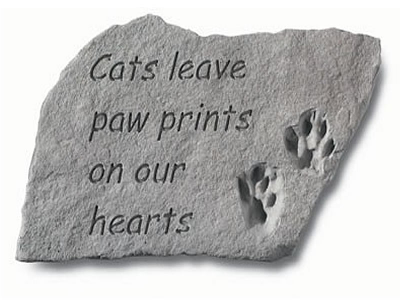 Garden Stone - Cats leave paw prints on.... - 8 LBS - 14.5 X 9.5 - Garden Stones - Pets | ToGoGarden