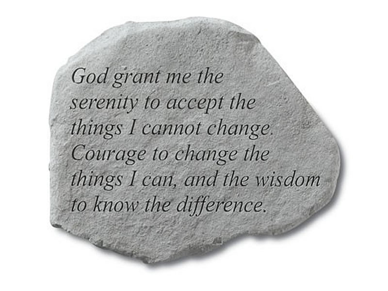Garden Stone - God grant me the serenity to accept... - 10 LBS - 15.5 x 11.5 - Garden Stones - Memorial | ToGoGarden