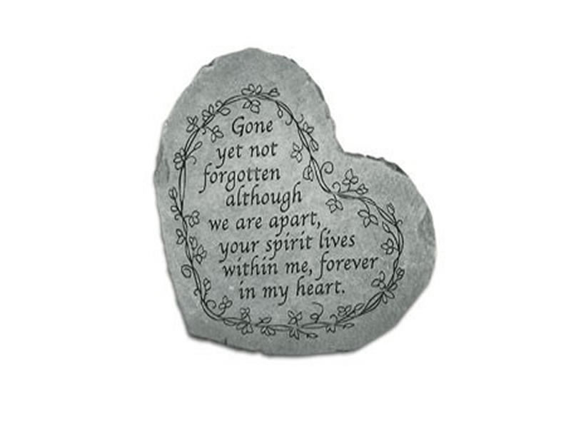 Garden Stone - Gone yet not forgotten... - 4 LBS - 8.5 x 7 - Garden Stones - Memorial | ToGoGarden