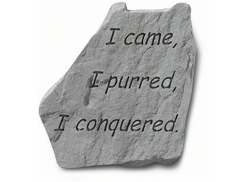 Garden Stone - I came, I purred, I conquered. - 4 LBS - 9 X 8.5 - Garden Stones - Pets | ToGoGarden