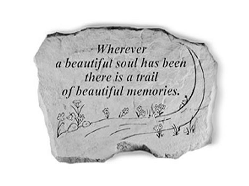Garden Stone - Wherever a beautiful soul has been... - 11 LBS 16 x 10.5 - Garden Stones - Memorial | ToGoGarden