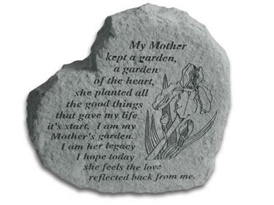 Garden Stone - My Mother kept a garden... - 16 LBS - 12 x 12 - Garden Stones - Memorial | ToGoGarden