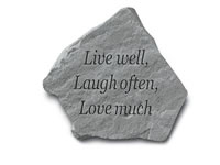 Shop Garden Stone - Live well, Laugh often, Love much - 4 LBS - 11 x 8