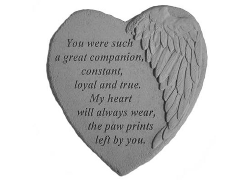 Garden Stone - You were such a great companion.... - 3.3 LBS - 9 X 9 - Garden Stones - Memorial | ToGoGarden